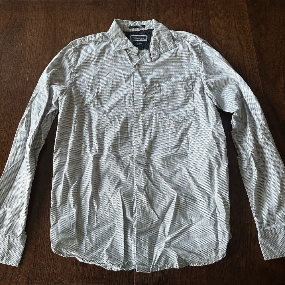 Men’s button down shirt Denim & Flower size medium